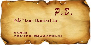 Péter Daniella névjegykártya